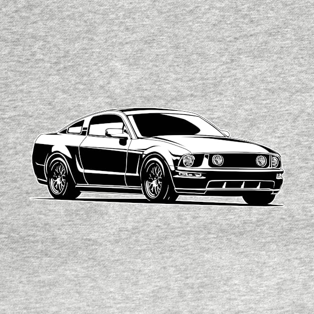 Ford Mustang pony GT 2005 illustration graphics by ASAKDESIGNS